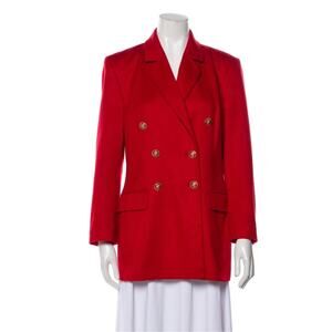 Saks Fifth Avenue Red Cashmere Blazer Size Medium